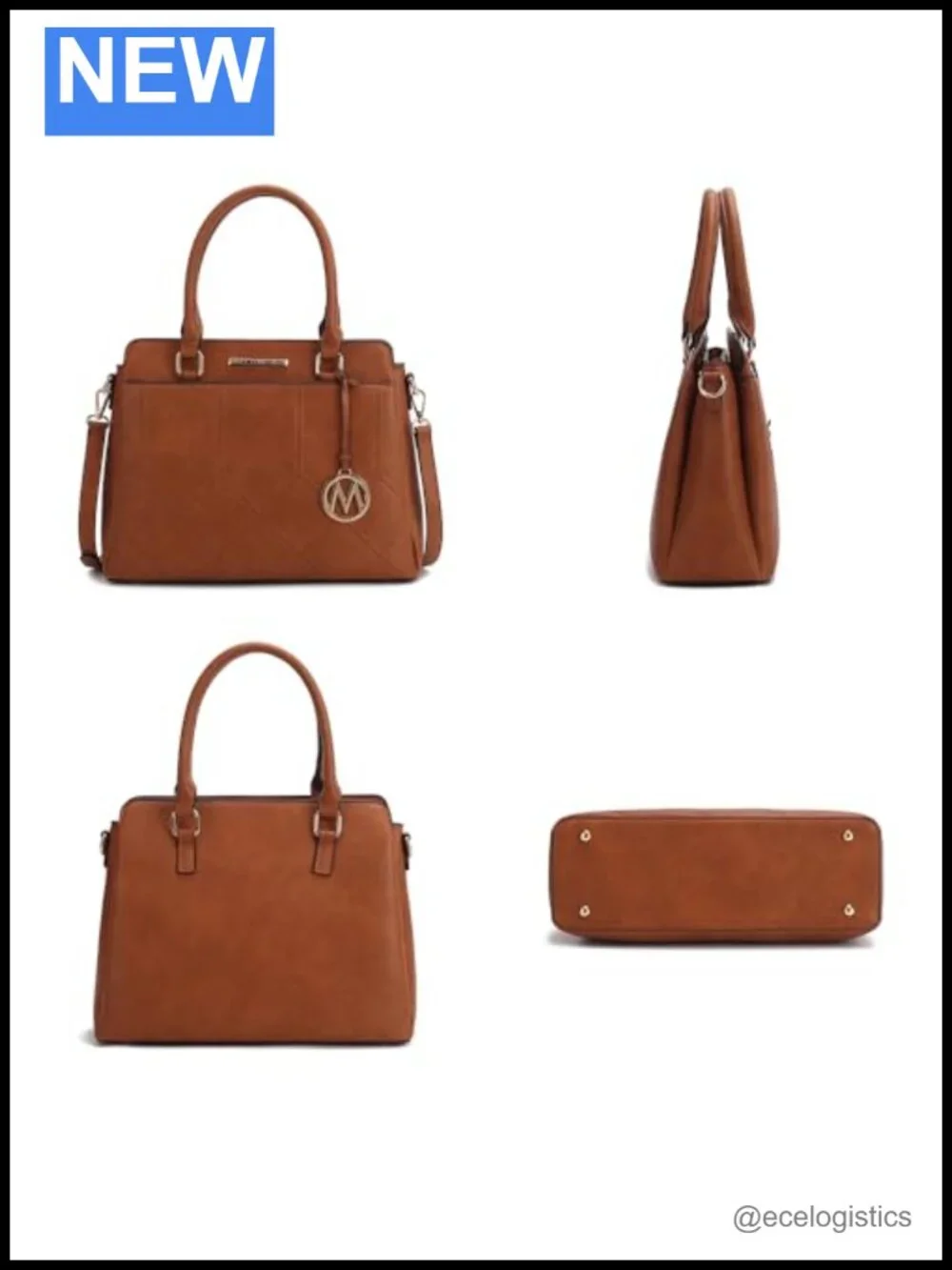 Large Vegan Leather Tote Bag with Top Handles Crossbody Satchel Purse